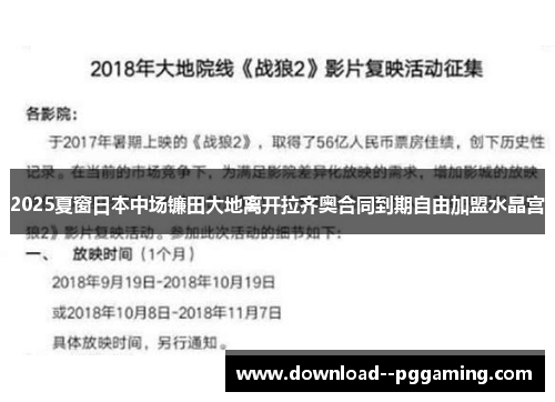 2025夏窗日本中场镰田大地离开拉齐奥合同到期自由加盟水晶宫 2025夏窗日本中场镰田大地离开拉齐奥合同到期自由加盟水晶宫